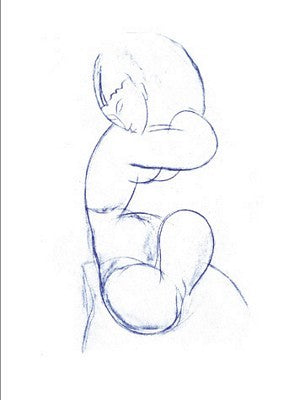 Nu Assis by Amedeo Modigliani Wall Art Décor 31 1/2 x 23 1/2 Art Print