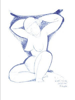 Caryatide by Amedeo Modigliani Wall Art Décor 31 1/2 x 23 1/2 Art Print