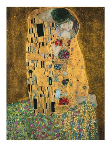 Der Kuss by Gustav Klimt Wall Art Décor 31 1/2 x 23 1/2 Art Print