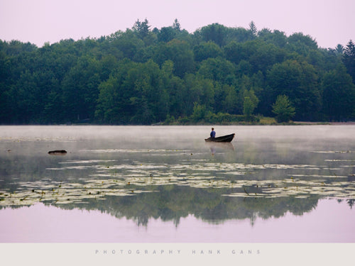 Mountain Lake Fisherman by Hank Gans Wall Art Décor 23 1/2 x 31 1/2 Art Print