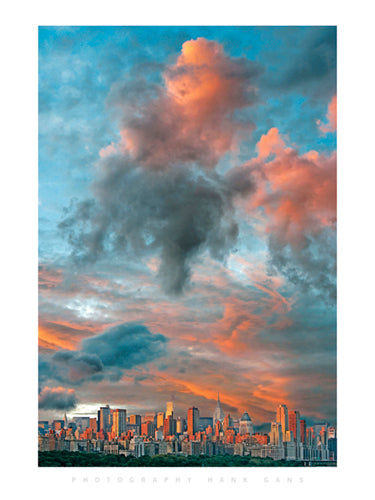 Manhattan Sunrise by Hank Gans Wall Art Décor 31 1/2 x 23 1/2 Art Print