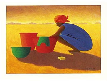 Washer Woman by Tilly Willis Wall Art Décor 31 1/2 x 23 1/2 Art Print