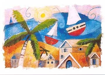 Bahamas by Antonio Cangemi Wall Art Décor 9 1/2 x 11 3/4 Art Print