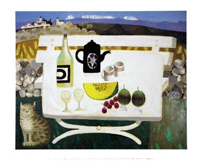 Lunch in the Luberon by Mary Fedden Wall Art Décor 9 1/2 x 11 3/4 Art Print
