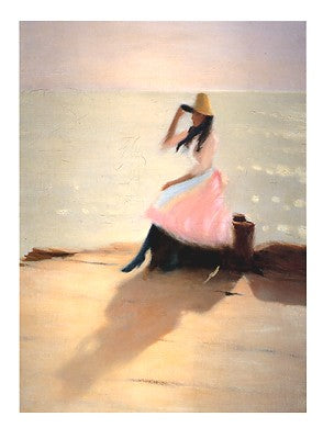 Framed Young Woman on the Walberswick by Philip Wilson Steer