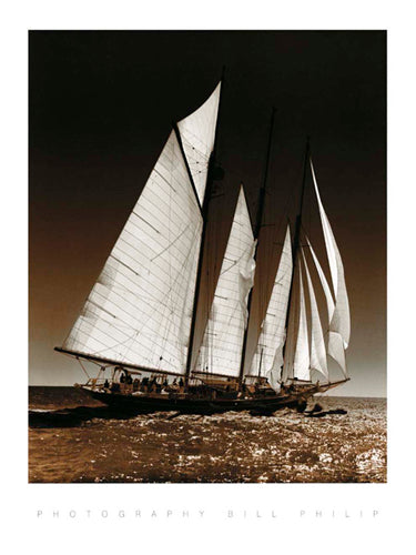 Sailing at Cowes II by Bill Philip Wall Art Décor 11 3/4 x 9 1/2 Art Print