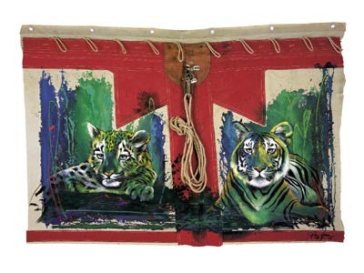 White Tiger and Cub by Rolf Knie Wall Art Décor 9 1/2 x 11 3/4 Art Print