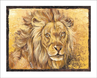 Lion Portrait by Philippe Genevrey Wall Art Décor 9 1/2 x 11 3/4 Art Print
