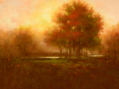 Golden Forest by Jim Mitchell Wall Art Décor 9 1/2 x 11 3/4 Art Print