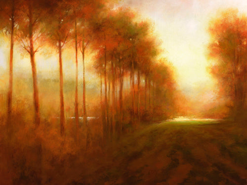 Line of Trees at Dawn by Jim Mitchell Wall Art Décor 9 1/2 x 11 3/4 Art Print