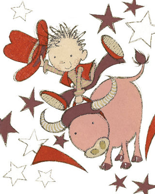 Framed Little Cowboy by Annabel Spenceley | 11 3/4 x 9 1/2