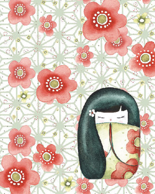 Framed Hanako by Sam Bamford | 11 3/4 x 9 1/2