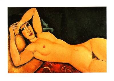 Nu Allonge by Amedeo Modigliani Wall Art Décor 19 3/4 x 27 1/2 Art Print