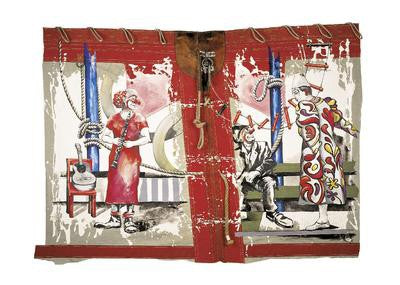 Clown Trio by Rolf Knie Wall Art Décor 19 3/4 x 27 1/2 Art Print