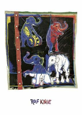 Four Elephants by Rolf Knie Wall Art Décor 27 1/2 x 19 3/4 Art Print