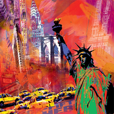 New York by Robert Holzach Wall Art Décor 27 1/2 x 27 1/2 Art Print