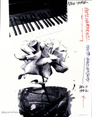 Framed New York Philharmonic 150th Anniversary, 1992 by Robert Rauschenberg