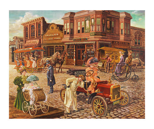 Framed Main Street by Lee Dubin | 28 ½ x 34
