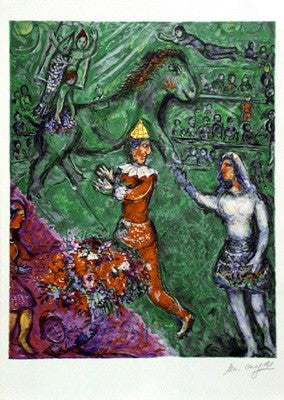Le Cirque Vert by Marc Chagall Wall Art Décor 34 x 24 1/8 Art Print