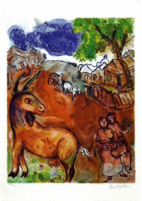 Dimanche by Marc Chagall Wall Art Décor 35 x 24 3/4 Art Print