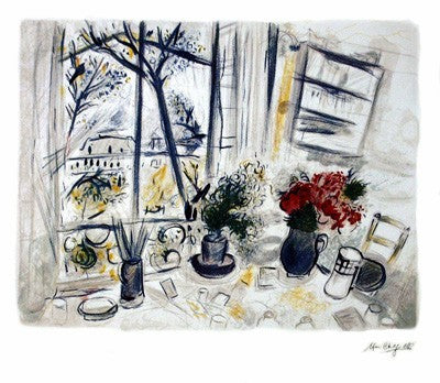 Les Fleurs du Parc by Marc Chagall Wall Art Décor 25 x 32 3/4 Art Print