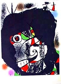 Revolution I by Joan Miró Wall Art Décor 14 3/4 x 10 3/16 Art Print