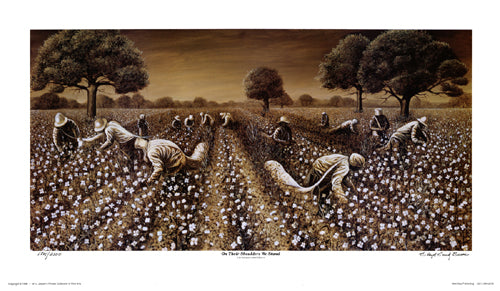 On Their Shoulders We Stand by Floyd Burns Wall Art Décor 14 ¾ x 25 ½ Art Print