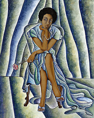 Red Rose Art Print by Nathaniel Barnes - Elegant Floral Wall Decor 36x30 Inch