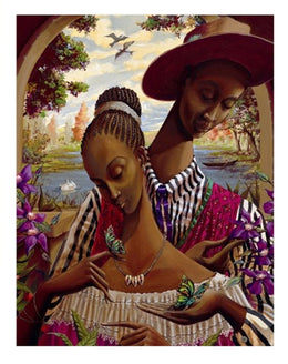 Soul Mates by John Holyfield Wall Art Décor 31 x 25 Art Print