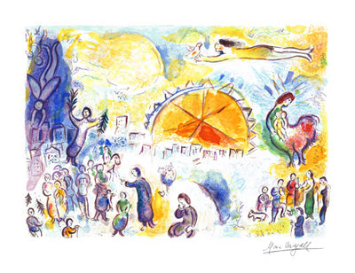 Four Seasons by Marc Chagall Wall Art Décor 26 1/2 x 39 image Art Print