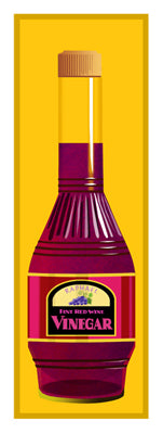 Framed Fine Red Wine Vinegar by Clifford Faust | 22 1/2 x 8 1/2