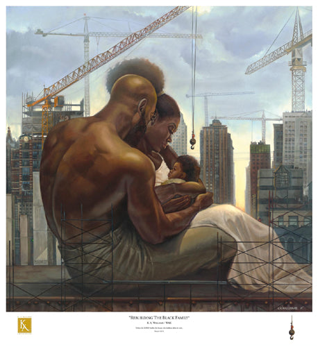 Rebuilding the Black Family by WAK – Kevin A. Williams Wall Art Décor 29 ½ x 27 Art Print