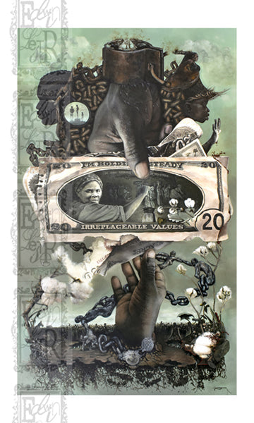 Framed Irreplaceable Values by Edwin Lester | 36 x 22 image