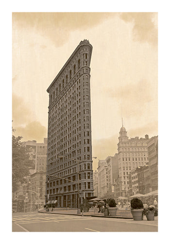 Flatiron Building sepia by Phil Maier Wall Art Décor 19 x 13 Art Print