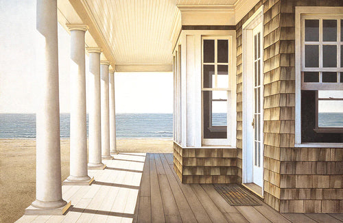 Framed Hampton Porch by Daniel Pollera | 22 x 29 7/8