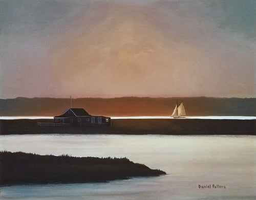 Framed Evening Sail by Daniel Pollera | 22 ¼ x 25