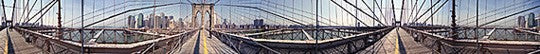 Brooklyn Bridge, NYC by Pierre Hebert Wall Art Décor 5 1/8 x 39 3/4 Art Print