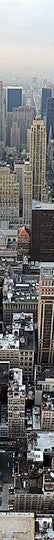Manhattan by Pierre Hebert Wall Art Décor 39 3/4 x 5 1/8 Art Print