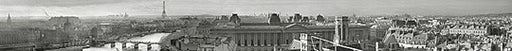 Paris B&W by Pierre Hebert Wall Art Décor 5 1/8 x 39 3/4 Art Print