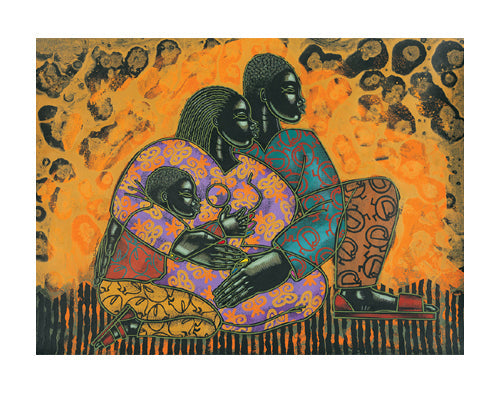 Framed Sankofa Spirit by Larry Poncho Brown | 22 x 28
