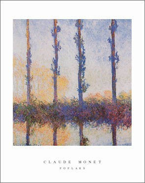 Poplars by Claude Monet Wall Art Décor 28 x 22 Art Print