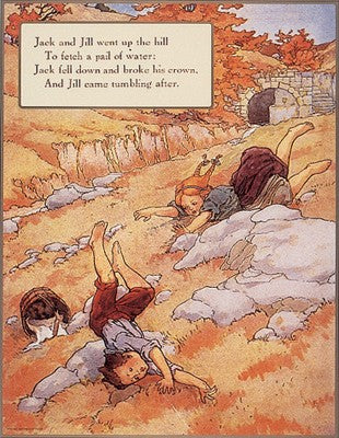 Jack and Jill by Mother Goose Collection Wall Art Décor 23 3/4 x 18 3/4 Art Print