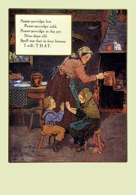 Framed Peas Porridge by Mother Goose Collection | 26 1/2 x 18 3/4