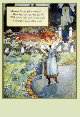 Mistress Mary Quite Contrary by Mother Goose Collection Wall Art Décor 19 1/4 x 13 1/4 Art Print