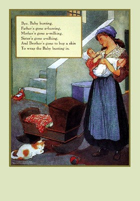 Baby Bunting by Mother Goose Collection Wall Art Décor 26 1/2 x 18 3/4 Art Print