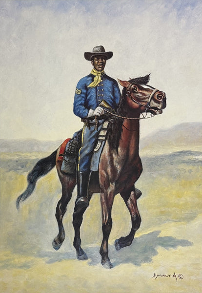 Framed Buffalo Soldier by Hulis Mavruk | 24 x 18