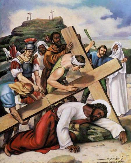Stations of the Cross #3 by Hulis Mavruk Wall Art Décor 30 x 24 Art Print