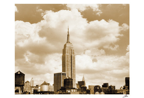 Framed Art Empire State Building (sepia) by Igor Maloratsky | 13 x 19