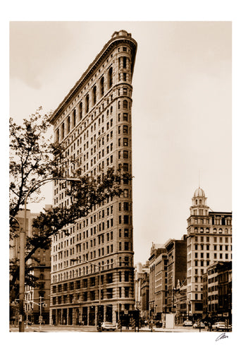 Flatiron Building sepia by Igor Maloratsky Wall Art Décor 19 x 13 Art Print