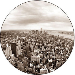 New York Panorama Round by Igor Maloratsky Wall Art Décor 19 x 13 Art Print